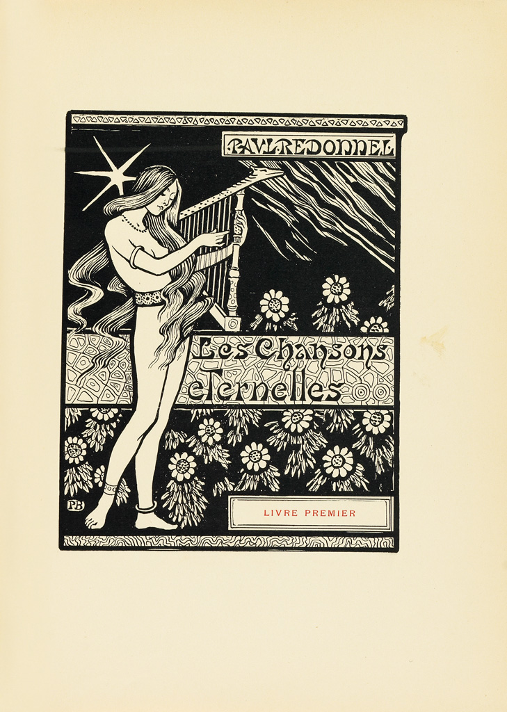 VARIOUS ARTISTS. LES CHANSONS ETERNELLES. Book. 1898. 11x8 inches, 28x22 cm. Bibliotheque Artistique et Litteraire, Paris.